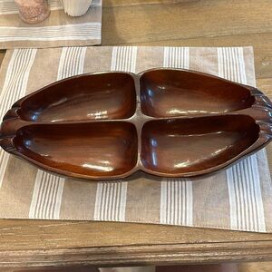 Vintage Monkey pod wood serving bowl